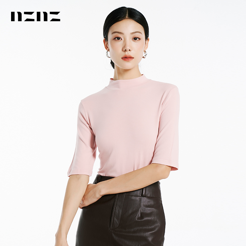 NZNZ半高领女款打底衫长袖T恤