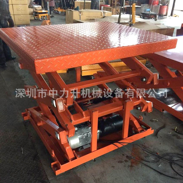 电动升降平台 汽车维修电动液压平台 升降机 剪式升降台