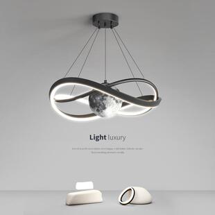 极简客厅吊灯2026年新款北欧餐厅星球简约现代月球魔豆主卧室灯具