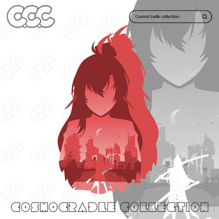 剪影系列 hololive 伊丽莎白·露丝·布拉德弗雷姆UV转印防水贴纸