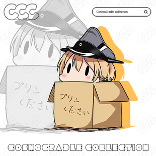 舰队collectio Q版纸箱  欧根亲王 UV转印防水贴纸