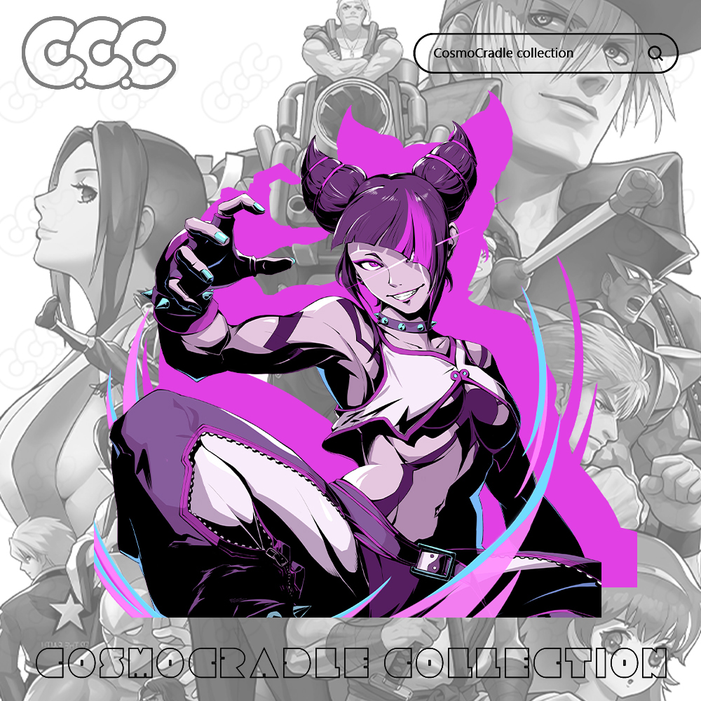 SNK游戏系列 街霸系列 韩蛛俐 UV转印防水贴纸