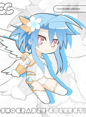 超次元游戏-海王星 海王星系列 白色之心-布兰 UVUV转印防水贴纸