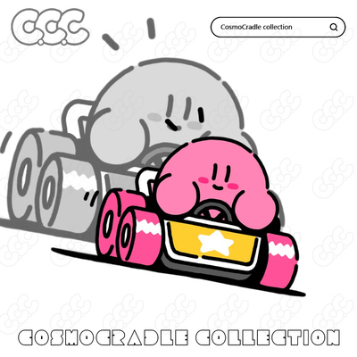 可爱萌系 Q版星之卡比动漫游戏 可爱贴纸 UV转印防水贴纸