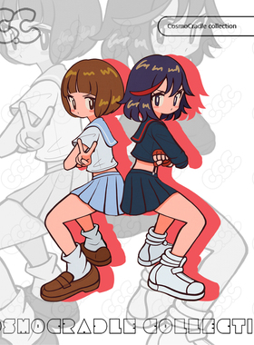 斩服少女 缠流子 满舰饰真子 UV转印防水贴纸