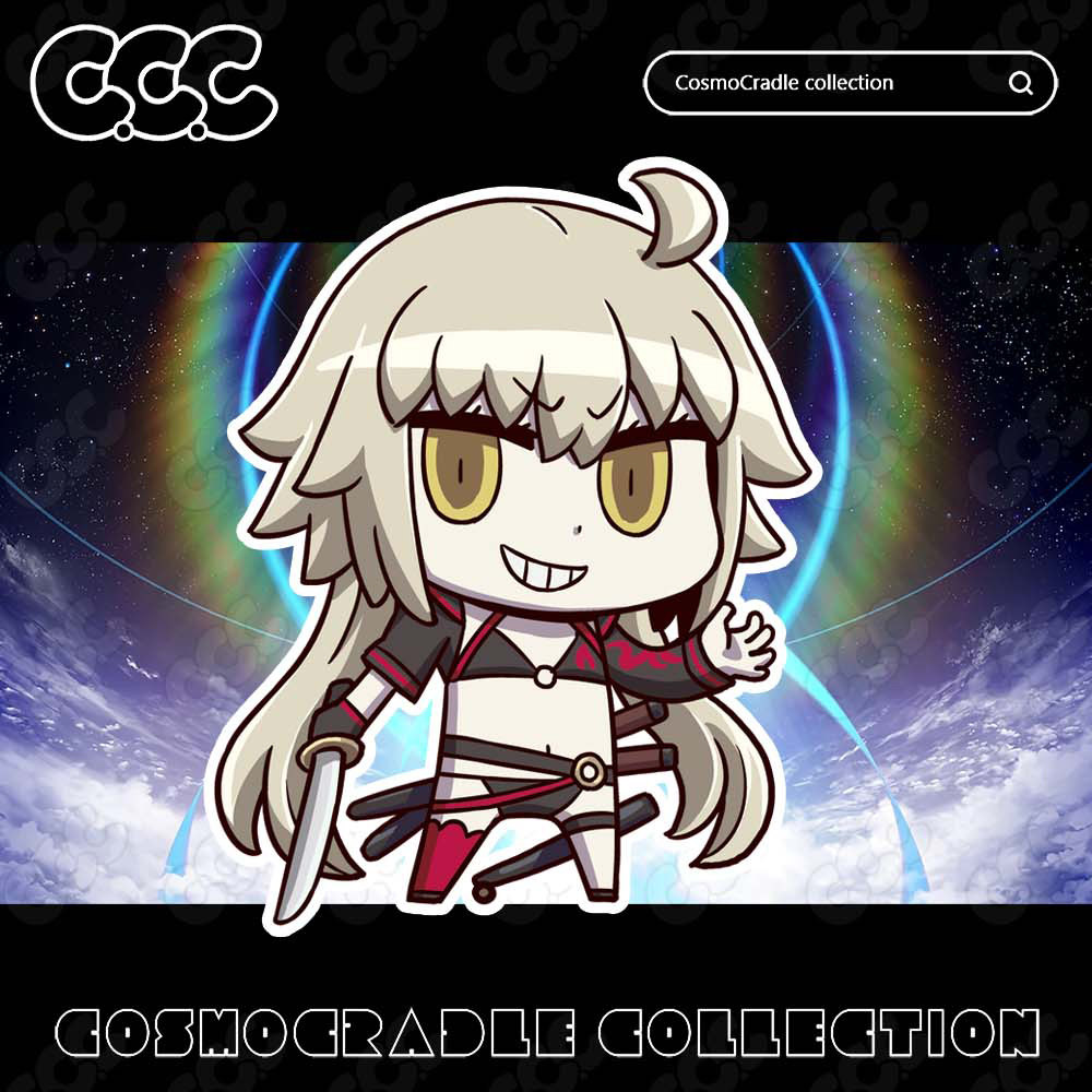 命运冠位指定 FGO Q版贴纸 泳装贞德Alter UV转印防水贴纸