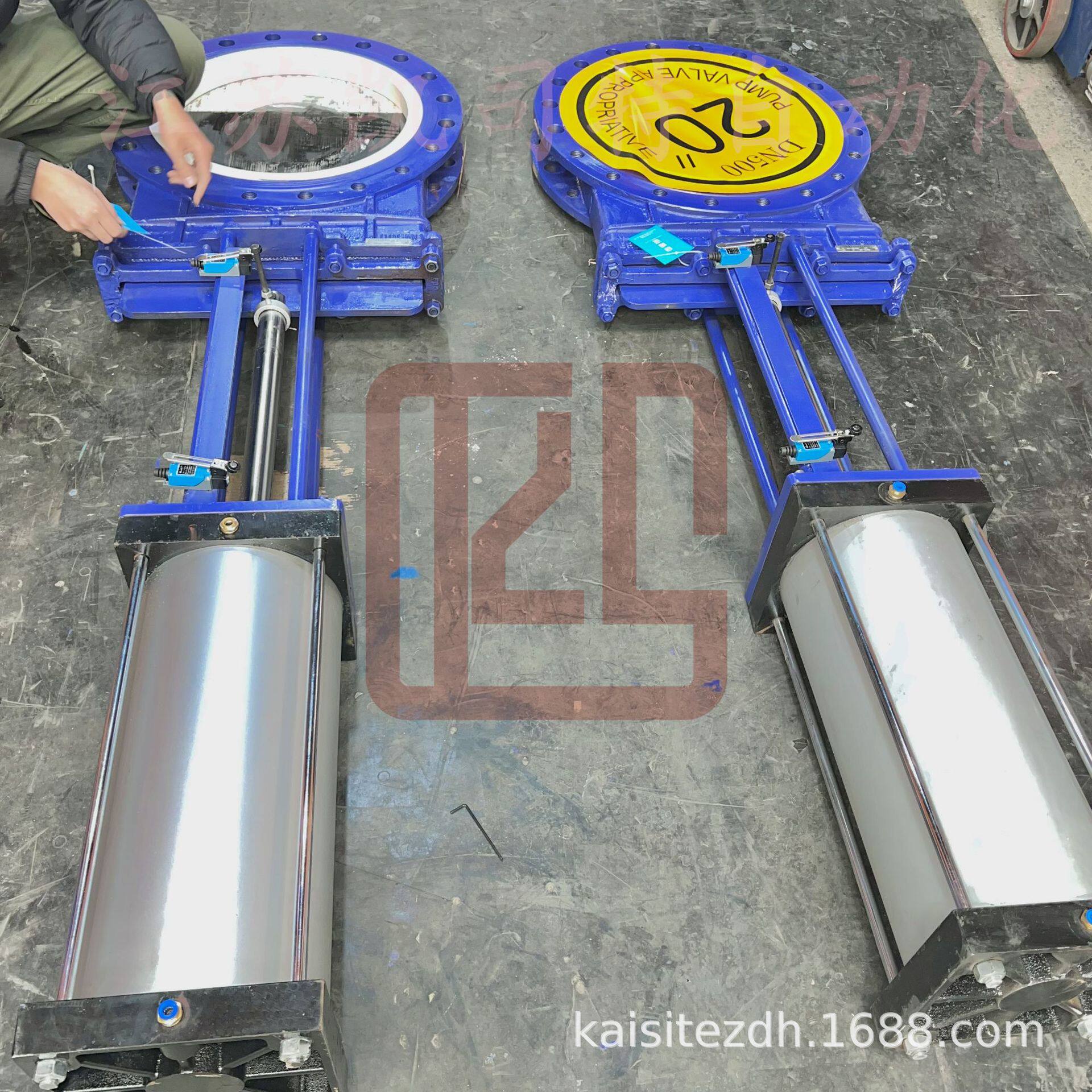 凯司特 气动耐磨陶瓷排渣门 刀型闸阀现货PZ673TC-10C DN500