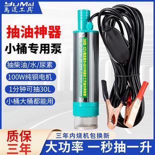 小型抽油神器家用电动抽油泵潜水泵12V24v220V柴油抽子加油机38型