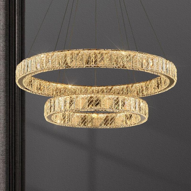 水晶客厅吊灯大厅主灯别墅卧室餐厅高档中山灯具家装灯饰高级感