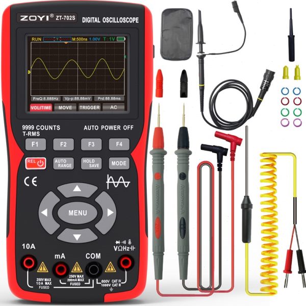新品众仪全新彩屏手持数字示波万x用电表ZT-702S示波器二合一多功