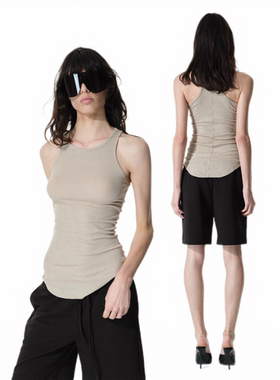 Two little guys*度假系列强捻新疆优质棉针织毛边可塑性背心