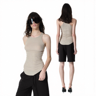 度假系列强捻新疆优质棉针织毛边可塑性背心 guys Two little