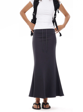 TWO LITTLE GUYS*空气层超柔软弹力运动贴身鱼尾裙长半裙