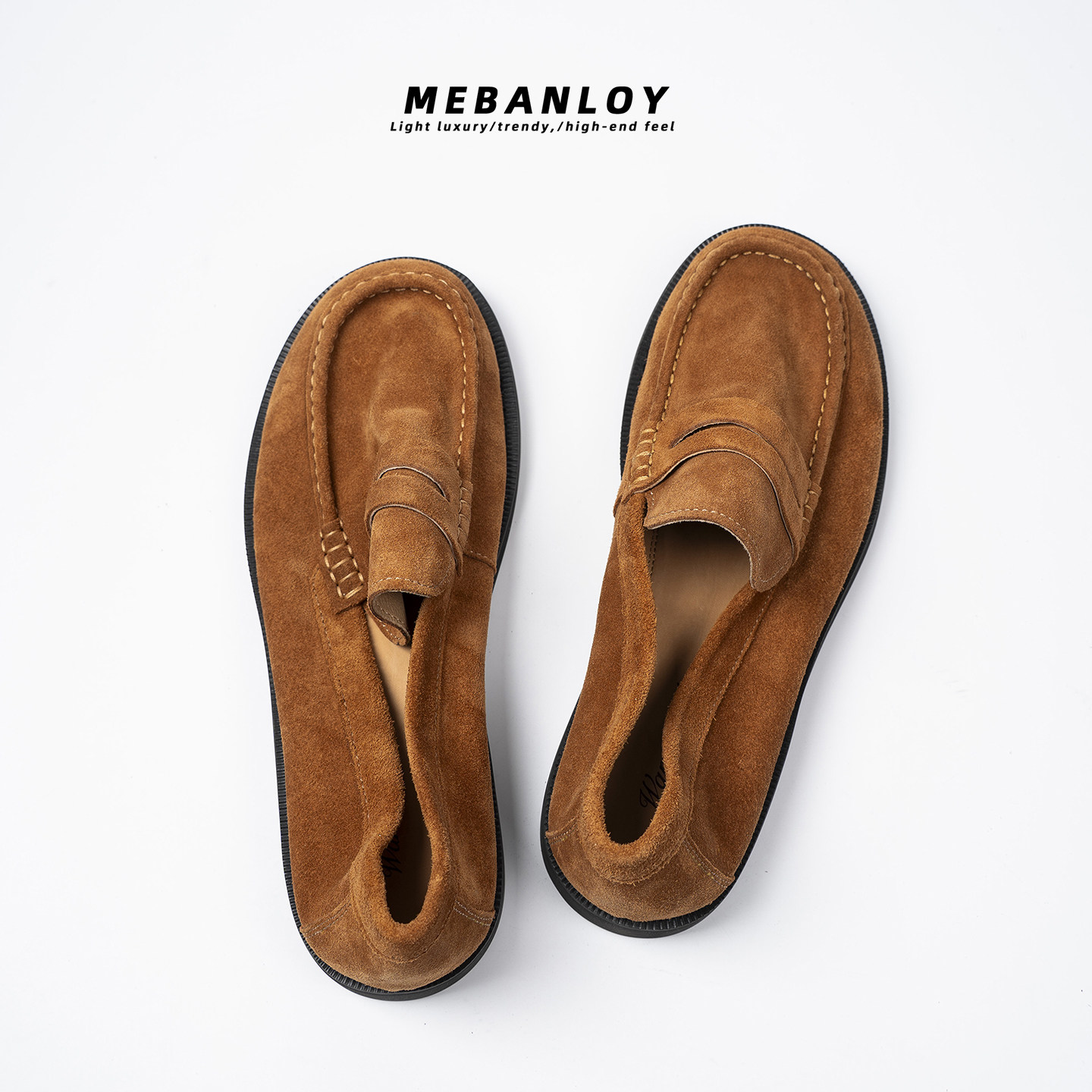 日系乐福鞋2026新款男士一脚蹬懒人鞋圆头通勤豆豆鞋复古休闲男鞋,流行男鞋,乐福鞋（豆豆鞋）,淘宝优惠券,粉丝福利购,淘宝优惠卷