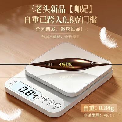 三老头咖妃0.58极细硬尾夜光漂黑坑高灵敏日夜两用竞技夜光电子漂