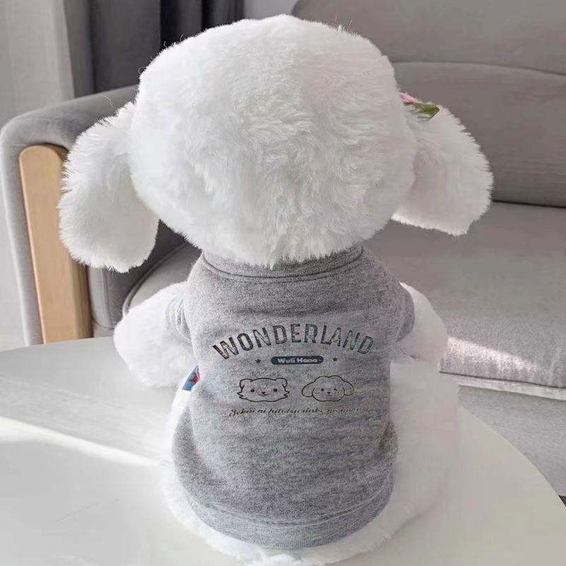 狗狗衣服宠物比熊秋冬休闲加绒卫衣猫咪小型犬两脚衣泰迪博美幼犬