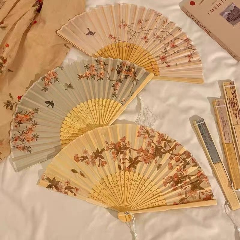 新中式折叠扇子古风小扇子汉服拍照随身便携高颜值舞蹈折扇仙气