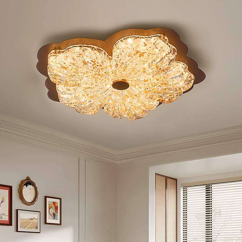 法式中古风卧室花瓣吸顶灯护眼美式复古书房浪漫高级感轻奢吸顶灯,3C数码配件,USB灯,淘宝优惠券,粉丝福利购,淘宝优惠卷