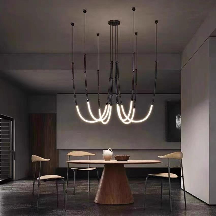 意式轻奢吊灯客厅高级感大厅餐厅灯具别墅展厅灯楼梯灯客厅吊灯