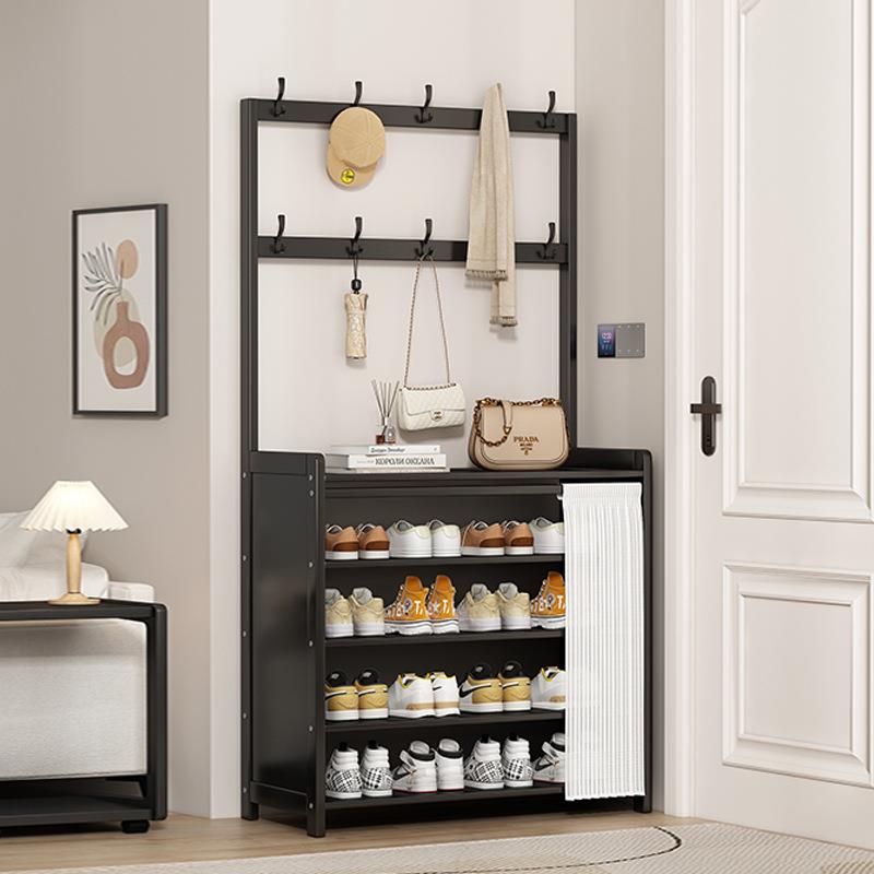 鞋架衣帽架一体家用门口多层鞋柜防尘出租房多功能鞋帽架一件起批