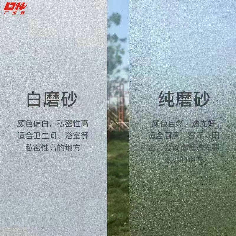 自粘玻璃贴磨砂贴纸玻璃纸透光不透明玻璃膜浴室窗户遮阳哑光