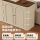 法式 复古餐边柜斗柜一体靠墙储物柜小户型奶油风客厅置物柜茶水柜