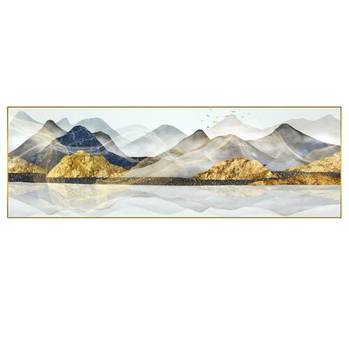 轻奢大气客厅装饰画中式沙发背景墙金山挂画北欧现代简约卧室壁画