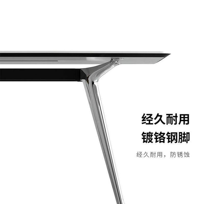 会议桌长桌椅组合小型简约现代办公家具长条桌培训桌洽谈桌白色桌