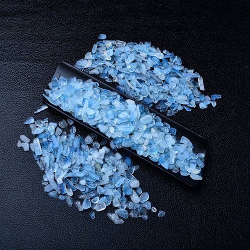 天然海蓝宝碎石冰种魔鬼