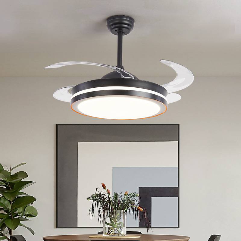 卧室客厅风扇灯餐厅北欧隐形吊扇灯家用轻奢风扇吊灯