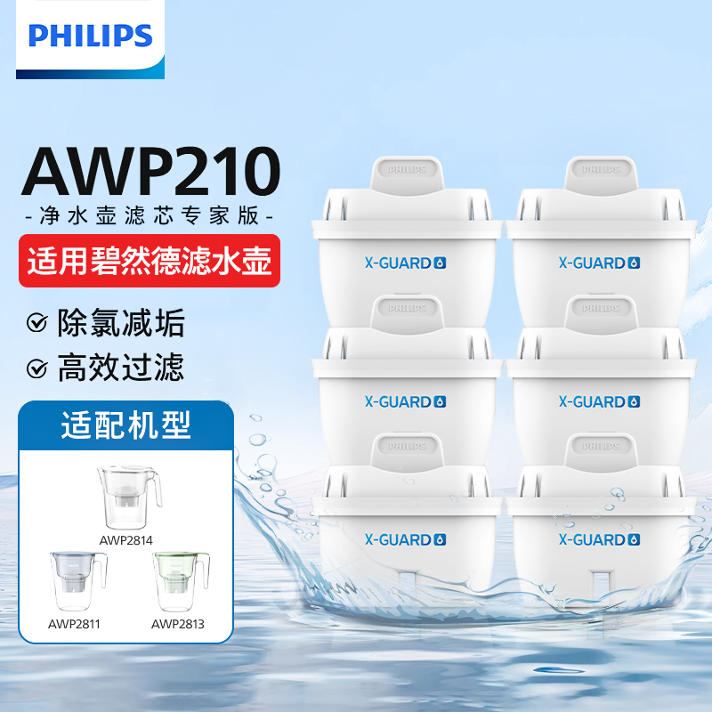 飞利浦净水壶滤芯AWP210原装正品