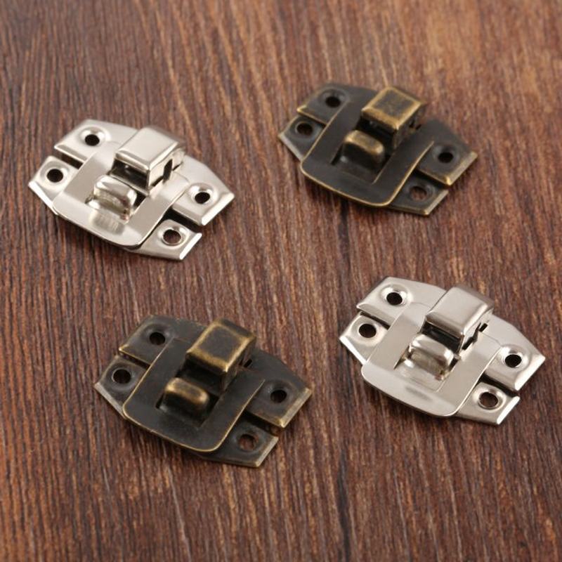 40 Pcs Box Square Buckles Clip Iron Clasp Hasp Furniture Fit