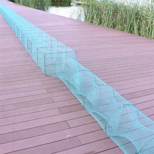 25米30米有结网大框架虾笼螃蟹笼龙虾网养殖大鱼笼加粗丝折叠鱼网