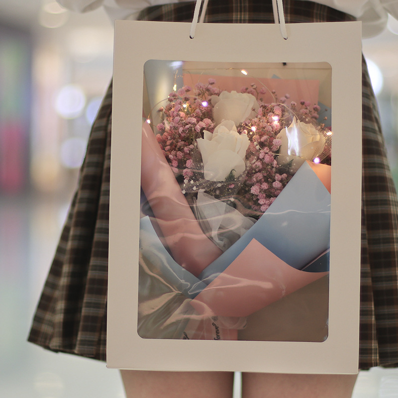 满天星永生花干花花束玫瑰假花送男友毕业女友闺蜜生日情人节礼物