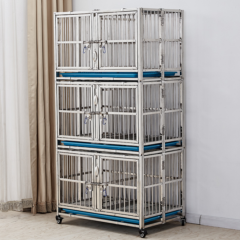 不锈钢狗笼子母笼展示笼繁殖笼输液笼宠物店寄养笼宠物医院住院笼