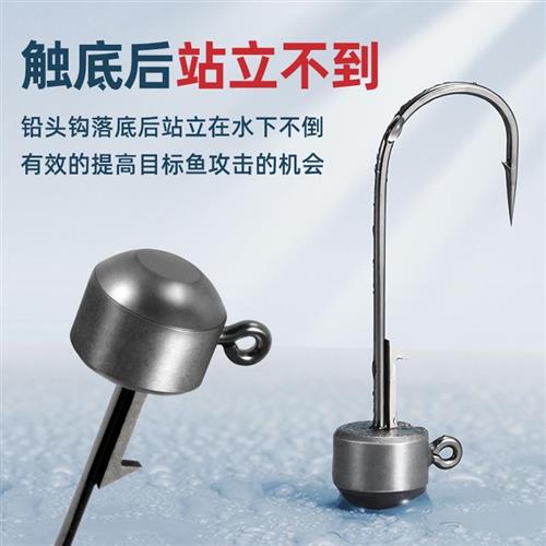 新款黑金刚竞技钨钢内德钩铅头钩鲈鱼钩路亚软饵防脱饵黑坑根钓钩