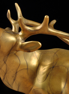 全铜鹿摆件招财工艺品家居客厅玄关电视柜摆设前台样板房软装饰品