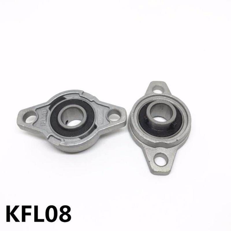 2Pcs KFL08 Zinc Alloy Diameter 8mm Bore Ball Bearing Pillow