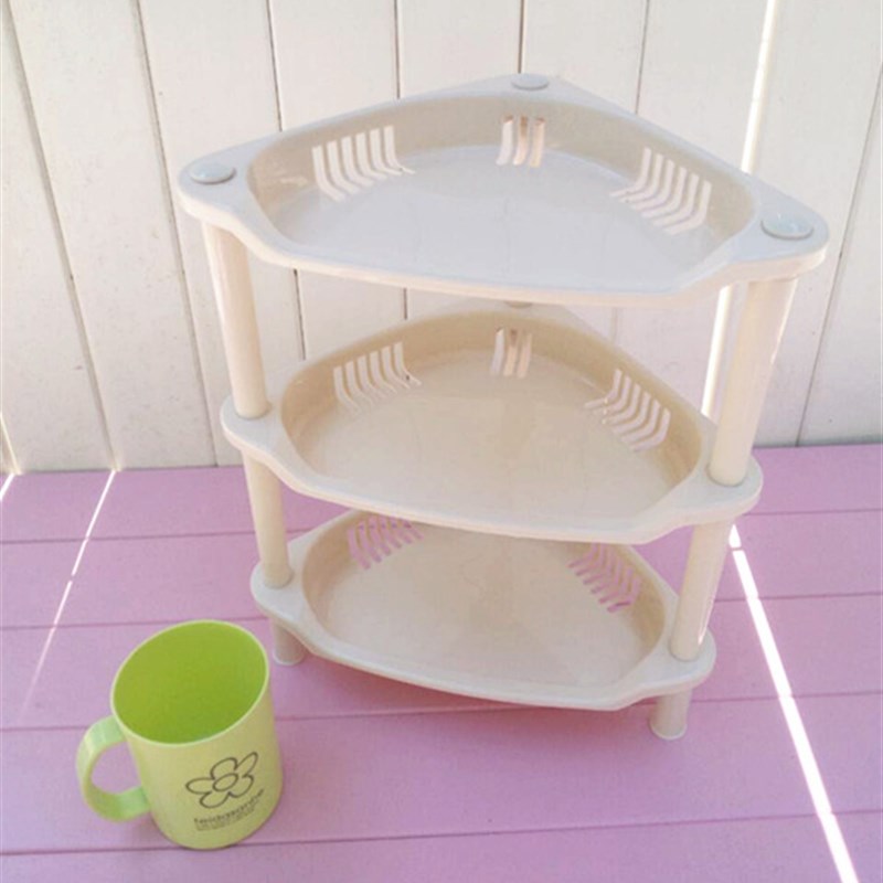 迷你小号桌面三层浴室架子 长方架三角架置物架 厨房卫生间收纳架