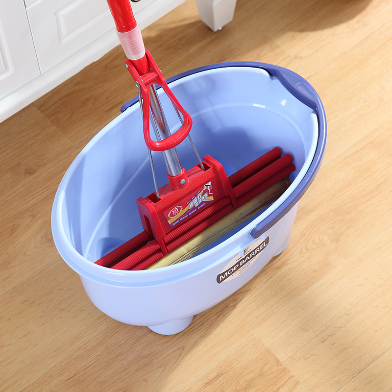家用塑料手压带滑轮洗拖把桶免手洗地拖桶挤水桶墩布拖布杆清洁桶