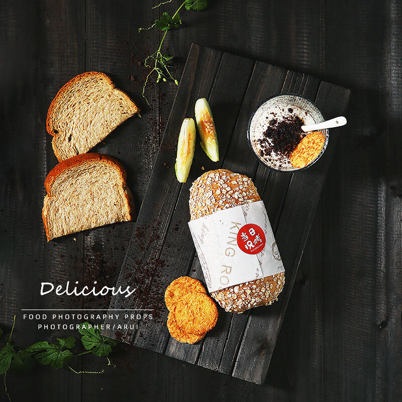 做旧木板托盘拍摄道具复古手工拍照老木板暗调美食菜品摄影小砧板