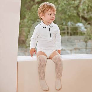 婴儿长筒袜夏天过膝新生儿袜防蚊不勒腿女童袜子夏季 纯棉 宝宝薄款