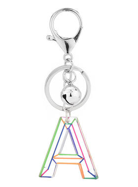 Letter Pendant Keychains Resin Key Chains Rings For Women C
