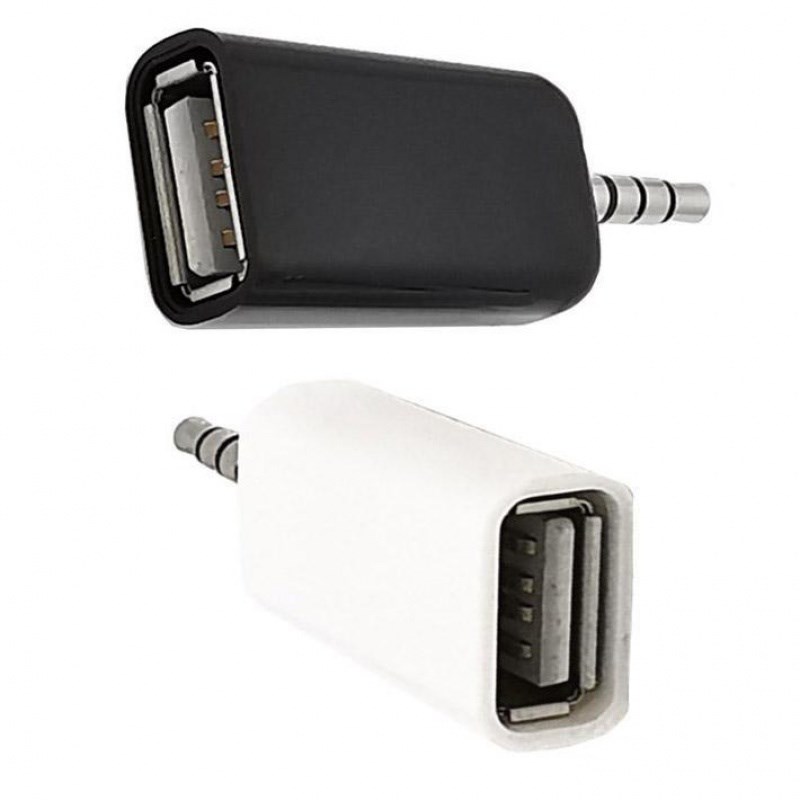随身碟接头播放器aux转USB3.5mm连接转换接口音乐转换线耳机usb小
