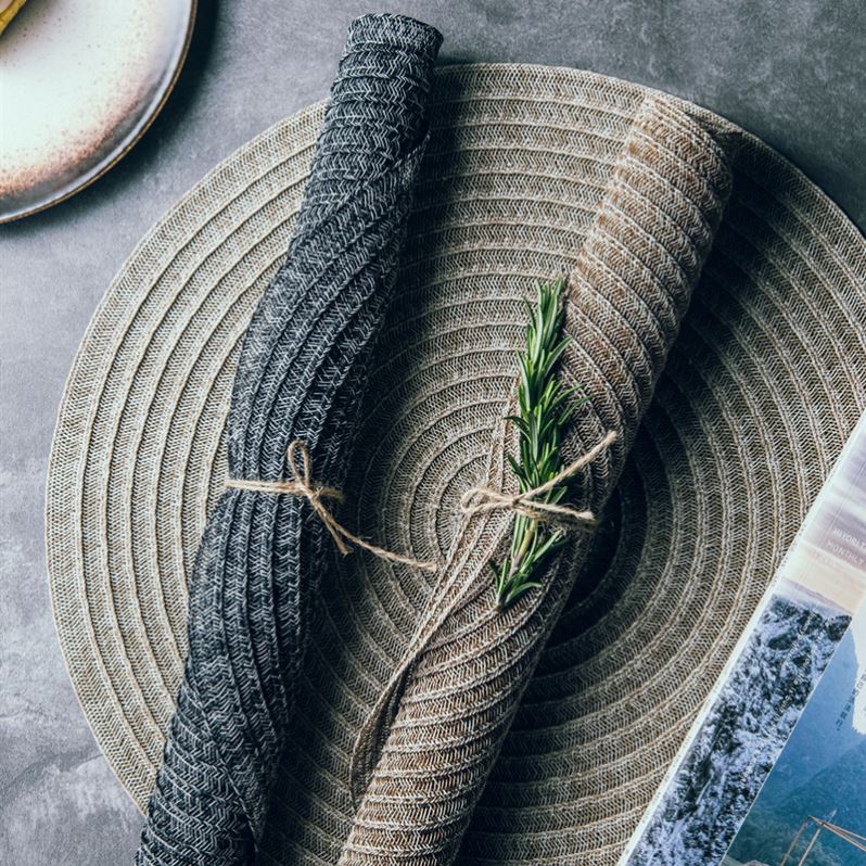 18CM round coasters 36CM hand-woven placemats