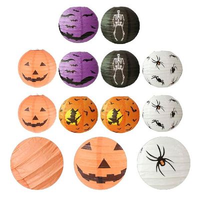 10 Pcs Folding Paper Lanterns Hanging Lamp Halloween