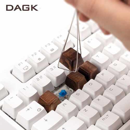 好货DAGK机械键盘键帽黑胡桃木个性键帽手工定制木质实木无刻OEM
