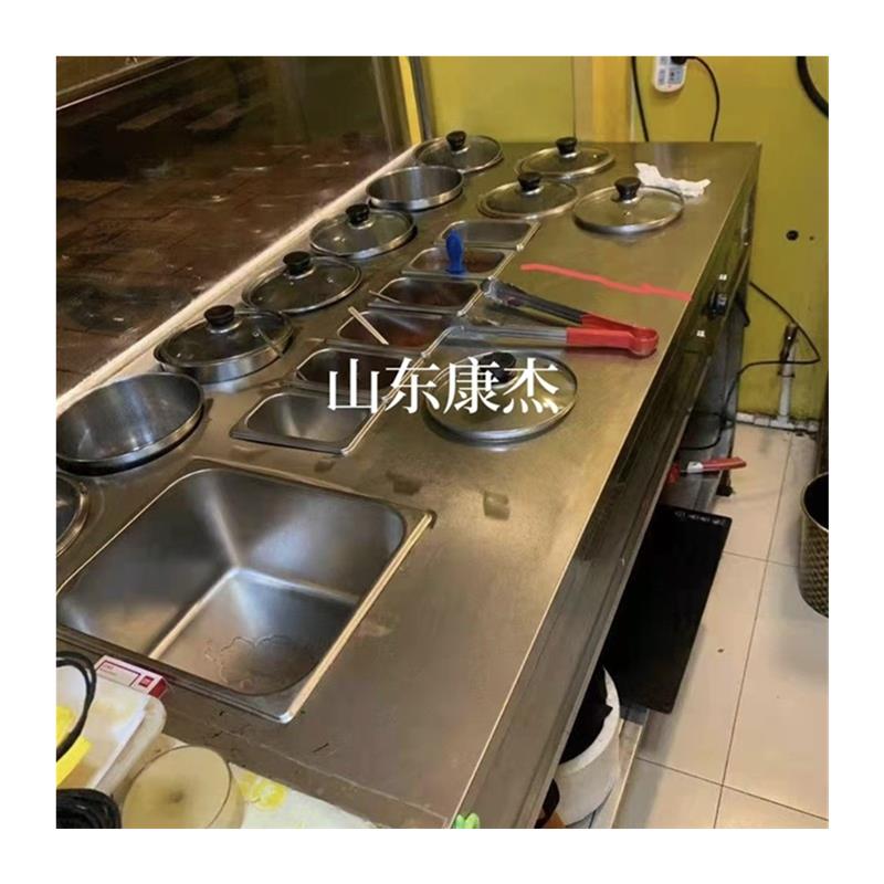 一姐卷饼操作车一碗水煮肉片煎饼车饭团工作台热卤台厨房不锈钢柜