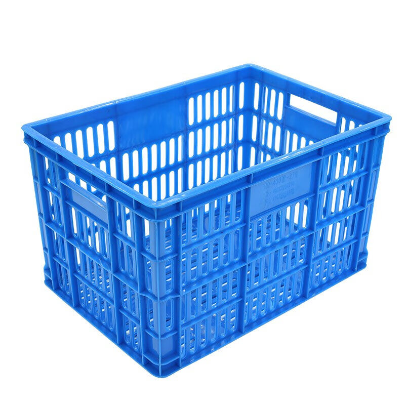 金固牢KCzy-213加厚蓝色塑料周转筐胶框快递筐物流筐520筐外565*4