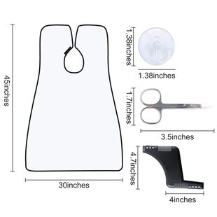 Beard Bib Apron Kit  Men Shaving Apron Beard Hair Catcher Wa